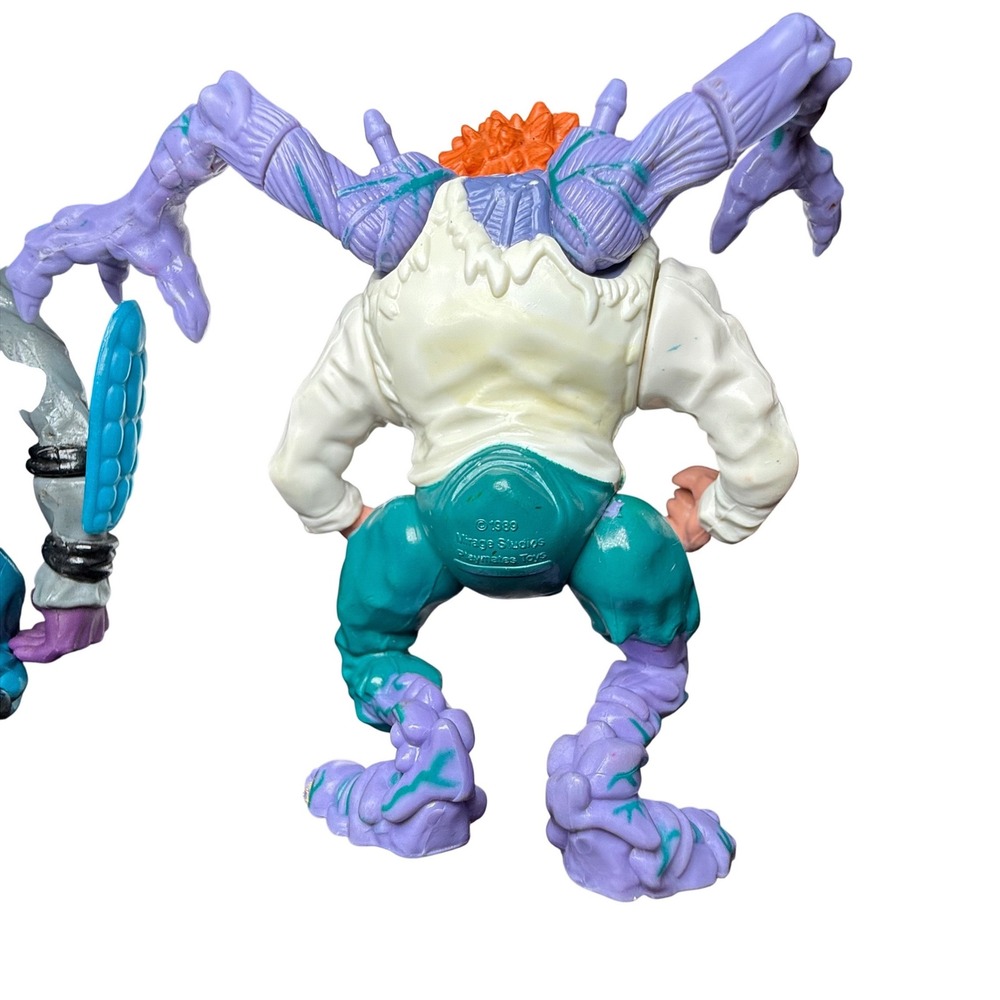 Vtg TMNT Playmates Baxter Stockman & Foot Soldier Action Figure Lot 1988 1989 - Picture 8 of 16